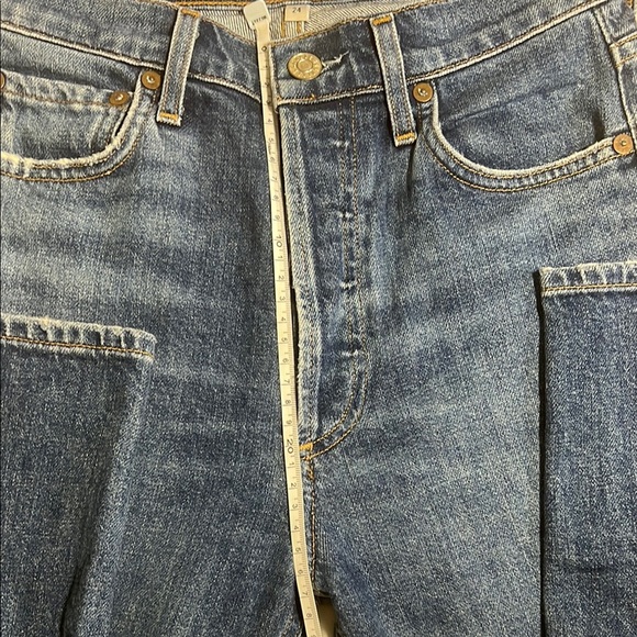 Agolde women’s Blue Straight leg Jeans Classic Style size 24 - Picture 4 of 10